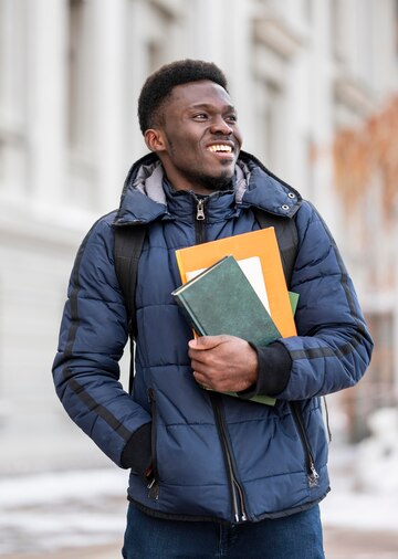 portrait male student-with-books